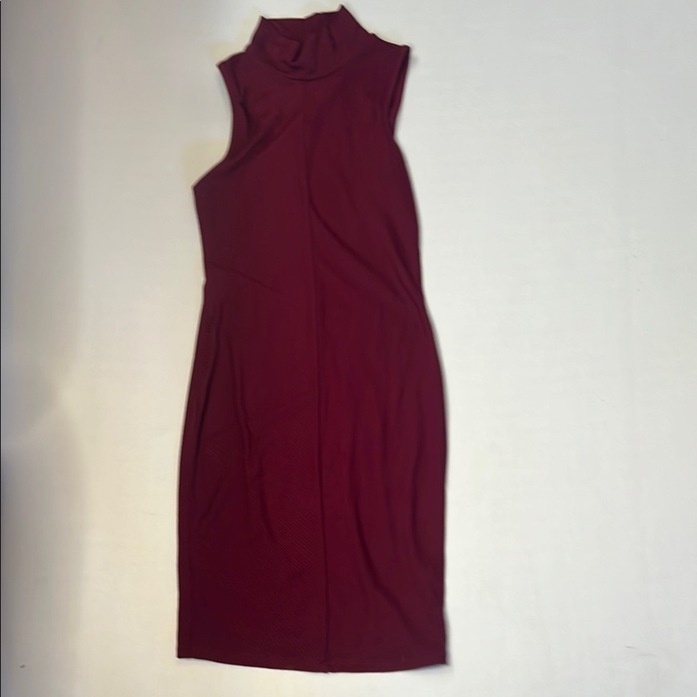 Bozzolo Sleeveless Wine Midi Dress NWOT